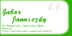 gabor jamniczky business card