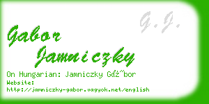 gabor jamniczky business card